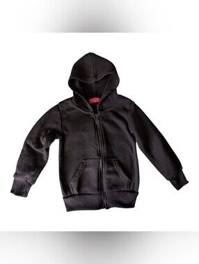 Children's Black Zip Hoodie with Front Pockets